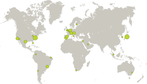 ISL Online servers map